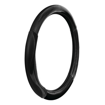 L3294.3 . ΚΑΛΥΜΜΑ ΤΙΜΟΝΙΟΥ SILVERSTONE (M) 37/39cm ΔΕΡΜΑΤΙΝΗ ΜΑΥΡΟ ΑΟΣΜΟ ECO-FRIENDLY
