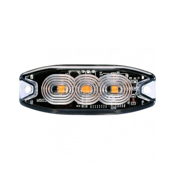 02297/AM . ΣΤΡΟΜΠΟ 12/24V 8x3x0,9cm ΠΟΡΤΟΚΑΛΙ 3LED 9W (3x3W) R65 R10 AMiO - 1 ΤΕΜ.