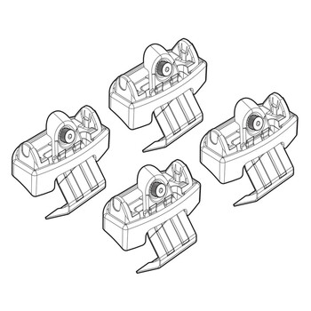 N21204 . PEUGEOT 3008 10/16+ KIT ΑΚΡΑ (ΠΟΔΙΑ) ΓΙΑ ΜΠΑΡΕΣ NORDRIVE