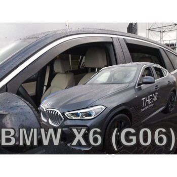 ΑΝΕΜ.SET11191 . BMW X6 G06 5D 2019+ ΣΕΤ ΑΝΕΜΟΘΡΑΥΣΤΕΣ ΑΥΤΟΚΙΝΗΤΟΥ ΑΠΟ ΕΥΚΑΜΠΤΟ ΦΙΜΕ ΠΛΑΣΤΙΚΟ HEKO - 4 ΤΕΜ.