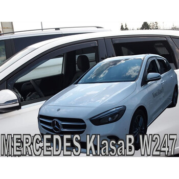 ΑΝΕΜ.SET23614 . MERCEDES B-KLAS W247 5D 2019+ ΣΕΤ ΑΝΕΜΟΘΡΑΥΣΤΕΣ ΑΥΤΟΚΙΝΗΤΟΥ ΑΠΟ ΕΥΚΑΜΠΤΟ ΦΙΜΕ ΠΛΑΣΤΙΚΟ HEKO - 4 ΤΕΜ.