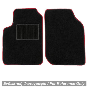 ΠΑΤ.SMART450/RED-RX . MERCEDES SMART 450 1998-2006 ΠΑΤΑΚΙΑ ΜΑΡΚΕ ΜΟΚΕΤΑ ΜΑΥΡΟ ΜΕ ΚΟΚΚΙΝΟ ΡΕΛΙ RACE AXION - 2 ΤΕΜ.