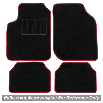 ΠΑΤ.TYPE-B/RED-RX . TYPE-B UNIVERSAL ΠΑΤΑΚΙΑ ΜΟΚΕΤΑ (ΜΑΥΡΟ ΜΕ ΚΟΚΚΙΝΟ ΡΕΛΙ) - 4 ΤΕΜ.