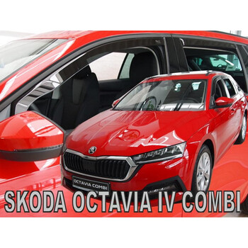 ΑΝΕΜ.SET28357 . SKODA OCTAVIA 5D COMBI 2020+ ΣΕΤ ΑΝΕΜΟΘΡΑΥΣΤΕΣ ΑΥΤΟΚΙΝΗΤΟΥ ΑΠΟ ΕΥΚΑΜΠΤΟ ΦΙΜΕ ΠΛΑΣΤΙΚΟ HEKO - 4 ΤΕΜ.