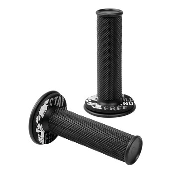 9057.0-LM . ΧΕΡΟΥΛΙΑ MOTO DONUT OFF-ROAD ΜΑΥΡΑ/ΓΚΡΙ 22MM+25MM 12CM 2ΤΕΜ