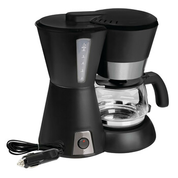 L9713.1 . ΚΑΦΕΤΙΕΡΑ ΦΙΛΤΡΟΥ ΓΙΑ ΓΑΛΛΙΚΟ ΚΑΦΕ ARABICA 24V 300W 95CM ΜΕ ΔΟΣΟΜΕΤΡΗΤΗ 4/6 ΚΟΥΠΕΣ 0.65LT ΜΑΥΡΗ/INOX