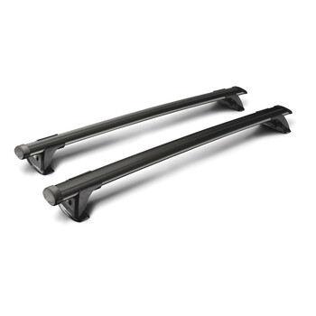 Y8050227 . ΜΠΑΡΕΣ ΟΡΟΦΗΣ ΑΛΟΥΜΙΝΙΟΥ ΜΑΥΡΗ THROUGH BAR STANDARD 109cm ΜΕ ΚΛΕΙΔΙ - 2 TEM.