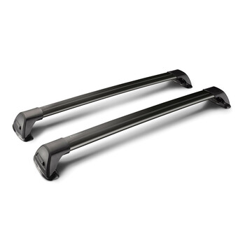 Y8050237 . ΜΠΑΡΕΣ ΟΡΟΦΗΣ ΑΛΟΥΜΙΝΙΟΥ ΜΑΥΡΗ WHISPBAR FLUSH MIXED 110+115cm ΜΕ ΚΛΕΙΔΙ - 2 TEM.