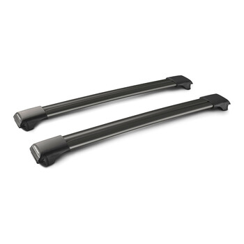 Y8050242 . ΜΠΑΡΕΣ ΟΡΟΦΗΣ ΑΛΟΥΜΙΝΙΟΥ ΜΑΥΡΗ RAIL BAR STANDARD 97cm ΜΕ ΚΛΕΙΔΙ - 2 TEM.