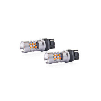 02393/AM . WY21W T20 12/24V 6,2W 800lm LED 24xSMD3030 CAN-BUS ΚΙΤΡΙΝΟ 18x56mm 2ΤΕΜ.
