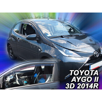 ΑΝΕΜ.29639 . TOYOTA AYGO 3D 2014-2021   ΖΕΥΓΑΡΙ ΑΝΕΜΟΘΡΑΥΣΤΕΣ ΑΥΤΟΚΙΝΗΤΟΥ ΑΠΟ ΕΥΚΑΜΠΤΟ ΦΙΜΕ ΠΛΑΣΤΙΚΟ HEKO - 2 ΤΕΜ.