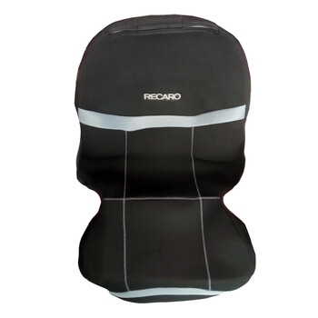 ΠΛΑΤ.REC.BLACK-GREY . ΗΜΙΚΑΛΥΜΜΑΤΑ ΚΑΘΙΣΜΑΤΩΝ BUCKET RECARO ΜΑΥΡΟ/ΓΚΡΙ ΜΕ ΥΠΟΔΟΧΗ ΠΡΟΣΚΕΦΑΛΟΥ VELCRO & ΠΡΟΣΚΕΦΑΛΟ - 2 ΤΕΜ.