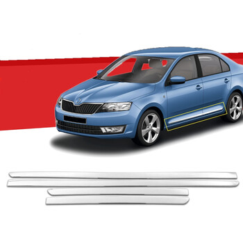 7214404/SD . SKODA OCTAVIA 3 A7 SD/SW 2013+ ΦΑΣΑ ΠΟΡΤΑΣ ΧΡΩΜΙΟΥ ΜΕΤΑΛΛΙΚΗ 4ΤΕΜ