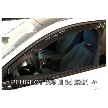 ΑΝΕΜ.26164 . PEUGEOT 308 5D 2021+ ΖΕΥΓΑΡΙ ΑΝΕΜΟΘΡΑΥΣΤΕΣ ΑΠΟ ΕΥΚΑΜΠΤΟ ΦΙΜΕ ΠΛΑΣΤΙΚΟ HEKO - 2 ΤΕΜ.