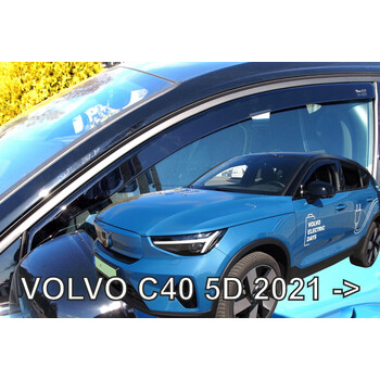ΑΝΕΜ.31262 . VOLVO C40 5D 2021+  ΖΕΥΓΑΡΙ ΑΝΕΜΟΘΡΑΥΣΤΕΣ ΑΠΟ ΕΥΚΑΜΠΤΟ ΦΙΜΕ ΠΛΑΣΤΙΚΟ HEKO - 2 ΤΕΜ.