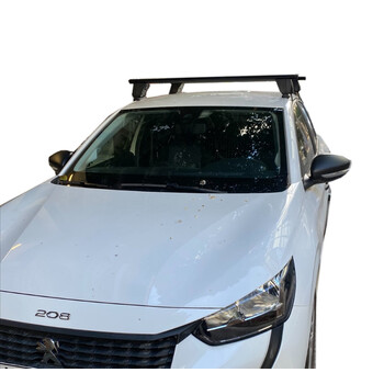 MP.PE.041/MB/DLT . PEUGEOT 208 II 5D 06/2019+ (12500/MB+DLKIT41G) KIT ΜΕ ΜΠΑΡΕΣ ΟΡΟΦΗΣ ΑΛΟΥΜΙΝΙΟΥ DELTA BLACK MENABO​ - 2 ΤΕΜ.