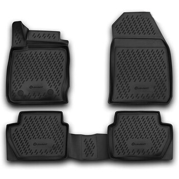 CARFRD00025K/NV . FORD ECOSPORT 03/2014+ ΜΑΡΚΕ ΠΑΤΑΚΙΑ ΣΕ ΣΚΑΦΗ TPE ΛΑΣΤΙΧΟ ΣΕ ΜΑΥΡΟ ΧΡΩΜΑ NOVLINE - 4 ΤΕΜ.