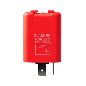 RE107/MT . LED FLASHER (ΦΛΑΣΙΕΡΑ) 2 ΕΠΑΦΩΝ (L+-) 30x30x30mm M-TECH - 1ΤΕΜ.