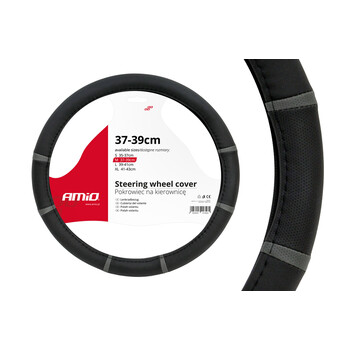 01361/AM . ΚΑΛΥΜΜΑ ΤΙΜΟΝΙΟΥ 37/39CM SWC-06 ΜΑΥΡΟ/ΓΚΡΙ AMIO - 1 ΤΕΜ.