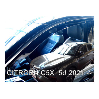 ΑΝΕΜ.12277 . CITROEN C5 X 5D 2021-2023  ΖΕΥΓΑΡΙ ΑΝΕΜΟΘΡΑΥΣΤΕΣ ΑΠΟ ΕΥΚΑΜΠΤΟ ΦΙΜΕ ΠΛΑΣΤΙΚΟ HEKO - 2 ΤΕΜ.