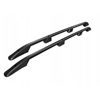 7566930LB/OM . VW CADDY 2021+ ΠΑΡΑΛΛΗΛΕΣ ΜΠΑΡΕΣ ΟΡΟΦΗΣ L1 ΑΛΟΥΜΙΝΙΟΥ ΜΑΥΡΕΣ ΟMTEC - 2 TEMΑΧΙΑ