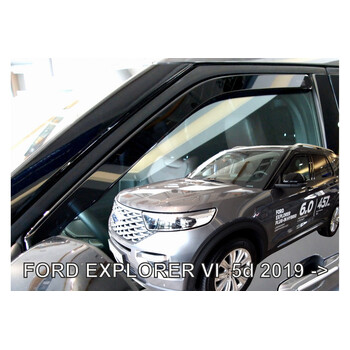ΑΝΕΜ.15344 . FORD EXPLORER 5D 2019+  ΖΕΥΓΑΡΙ ΑΝΕΜΟΘΡΑΥΣΤΕΣ ΑΠΟ ΕΥΚΑΜΠΤΟ ΦΙΜΕ ΠΛΑΣΤΙΚΟ HEKO - 2 ΤΕΜ.