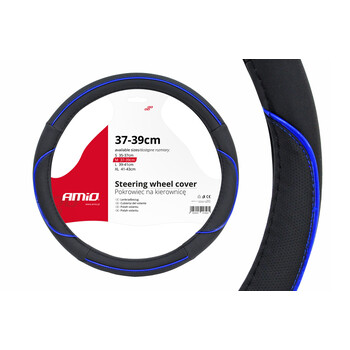 01363/AM . ΚΑΛΥΜΜΑ ΤΙΜΟΝΙΟΥ 37/39CM SWC-08 ΜΑΥΡΟ/ΜΠΛΕ AMIO - 1 ΤΕΜ.