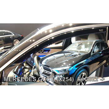 ΑΝΕΜ.23639 . MERCEDES GLC X254 5D 2022+ - ΖΕΥΓΑΡΙ ΑΝΕΜΟΘΡΑΥΣΤΕΣ ΑΝΕΜΟΘΡΑΥΣΤΕΣ ΑΥΤΟΚΙΝΗΤΟΥ ΑΠΟ ΕΥΚΑΜΠΤΟ ΦΙΜΕ ΠΛΑΣΤΙΚΟ HEKO - 2 ΤΕΜ.