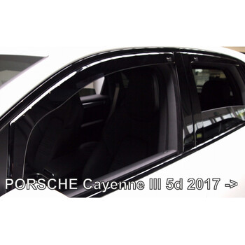 ΑΝΕΜ.SET26308 . PORSCHE CAYENNE 5D 2017+ - ΑΝΕΜΟΘΡΑΥΣΤΕΣ ΣΕΤ ΑΝΕΜΟΘΡΑΥΣΤΕΣ ΑΥΤΟΚΙΝΗΤΟΥ ΑΠΟ ΕΥΚΑΜΠΤΟ ΦΙΜΕ ΠΛΑΣΤΙΚΟ HEKO - 4 ΤΕΜ.