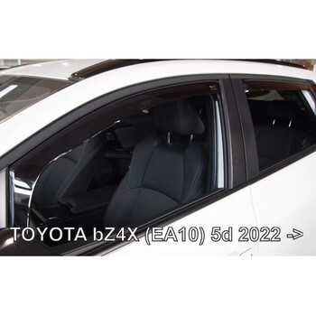 ΑΝΕΜ.SET29676 . TOYOTA BZ4X (EA10) 5D 2022+ - ΑΝΕΜΟΘΡΑΥΣΤΕΣ ΣΕΤ ΑΥΤΟΚΙΝΗΤΟΥ ΑΠΟ ΕΥΚΑΜΠΤΟ ΦΙΜΕ ΠΛΑΣΤΙΚΟ HEKO - 4 ΤΕΜ.