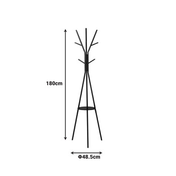 Καλόγερος Denner pakoworld μέταλλο σε λευκή απόχρωση 48.5x48.5x180εκ