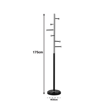 Καλόγερος Serea pakoworld μέταλλο σε λευκή-φυσική απόχρωση Φ30x175εκ