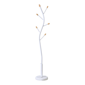 Καλόγερος Portu pakoworld μέταλλο σε λευκή-φυσική απόχρωση Φ30x170εκ