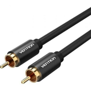 VENTION RCA Coaxial Audio/Video Cable 1.5M Black Aluminum Alloy Type (VAB-R09-B150) (VENVAB-R09-B150)