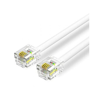 VENTION Flat 4-Core Telephone RJ11 Cable 100M White (IQAWAD) (VENIQAWAD)