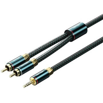 VENTION Cotton Braided 3.5mm Male to 2RCA Male Audio Cable 3M Green Copper Type (BCSGI) (VENBCSGI)