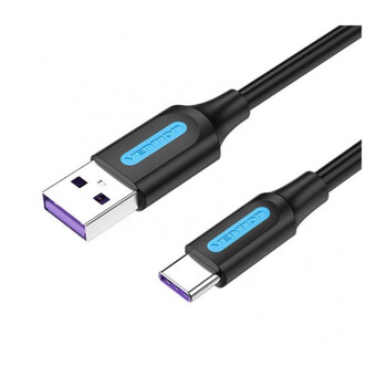 VENTION USB 2.0 A Male to Type-C Male 5A Cable 1.5M Black PVC Type (CORBG) (VENCORBG)