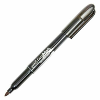Staples Duramark Permanent Marker Black 1.5 3 Mm Round (50649) (STP50649)