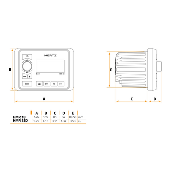 Πηγή Ήχου Marine - Hertz HMR 18