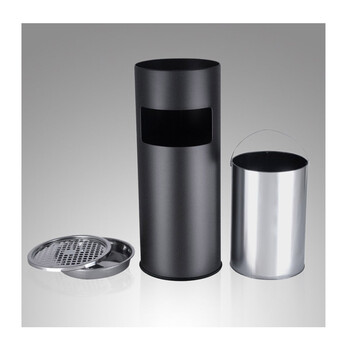 Επιδαπέδιο Σταχτοδοχείο από Ανοξείδωτο Ατσάλι με Κάδο Απορριμμάτων Songmics LTB17C