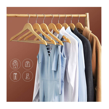 Σετ Ξύλινες Κρεμάστρες Ρούχων 10 τμχ Songmics CRW001-10