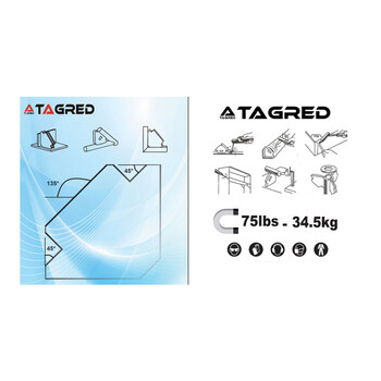 Μαγνητική Γωνία Συγκράτησης Μετάλλων για Ηλεκτροσυγκόλληση έως 34.5 Kg TAGRED TA622