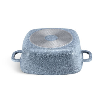 Αντικολλητική Τετράγωνη Κατσαρόλα 28 cm με Κεραμική-Γρανίτη Επίστρωση και Γυάλινο Καπάκι 6.5 Lt Edenberg EB-8003