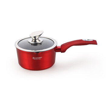 Σετ Μαγειρικών Σκευών με Αντικολλητική Κεραμική Μαρμάρινη Επίστρωση 15 τμχ Χρώματος Κόκκινο Edenberg EB-5612