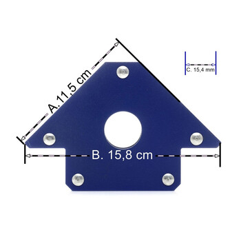 Μαγνητική Γωνία Συγκράτησης Μετάλλων για Ηλεκτροσυγκόλληση έως 22.5 Kg TAGRED TA621