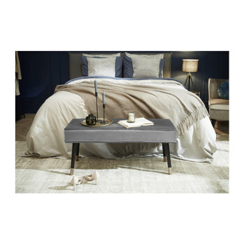 Ξύλινο Ταμπουρέ 101 x 42 x 45 cm Χρώματος Γκρι Lifa-Living 8719743325944