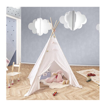 Παιδική Ινδιάνικη Σκηνή 120 x 120 x 160 cm Χρώματος Λευκό Home Deco Kids RG9226