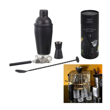 Σετ Κοκτέιλ από Ανοξείδωτο Ατσάλι 4 τμχ Home Deco Factory KV7335