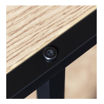 Μεταλλική Βιβλιοθήκη με 7 Ξύλινα Ράφια 82 x 34 x 175 cm Χρώματος Καφέ Ανοιχτό Saint-Tropez Lifa-Living 8719831797097