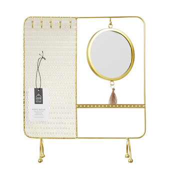 Μεταλλικό Σταντ Κοσμημάτων με Καθρέπτη 35.5 x 30 x 10 cm Home Deco Factory HD5074